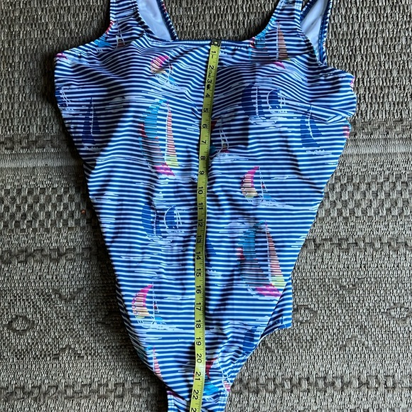 NWOT Lands End Nautical Sailboat Swimsuit - Picture 2 of 7